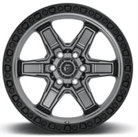 17x9 fuel off-road kicker 6 anthracite w/ black lip d698 6x5.5/139.7 -12mm