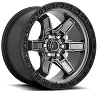 17x9 fuel off-road kicker 6 anthracite w/ black lip d698 6x5.5/139.7 -12mm