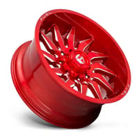 (clearance - no returns) 22x10 fuel off-road saber candy red milled d745 6x135 -18mm