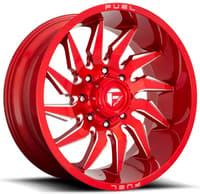(clearance - no returns) 22x10 fuel off-road saber candy red milled d745 6x135 -18mm