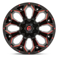 20x9 fuel off-road assault matte black w/ red milled d787 6x135 6x5.5/139.7 1mm
