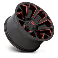 18x9 fuel off-road assault matte black w/ red milled d787 6x135 6x5.5/139.7 1mm