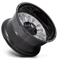20x10 fuel off-road arc silver brushed w/ milled black lip d798 8x170 -18mm