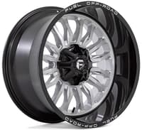 20x10 fuel off-road arc silver brushed w/ milled black lip d798 8x170 -18mm