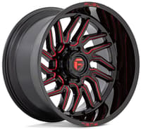 22x12 fuel off-road hurricane gloss black milled w/ red tint d808 (* may require trimming) 6x5.5/139.7 -44mm