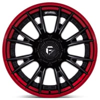 (clearance - no returns) 22x10 fuel off-road catalyst matte black w/ candy red lip (8-lug) fc402 8x180 -18mm