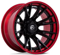 Fuel Off-Road FC402 Catalyst (8-Lug) Matte Black w/ Candy Red Lip