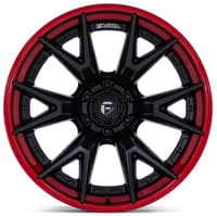 (clearance - no returns) 24x12 fuel off-road catalyst matte black w/ candy red lip (6-lug) fc402Â (* may require trimming) 6x135 -44mm