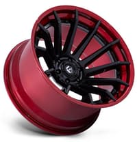 22x10 fuel off-road burn matte black w/ candy red lip fc403 5x5/127 -18mm