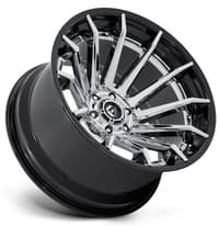 (clearance - no returns) 22x12 fuel off-road burn chrome w/ gloss black lip fc403 (* may require trimming) 6x135 -44mm