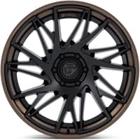 22x10 fuel off-road dynamo matte black w/ gloss bronze lip fc405 6x135 -18mm