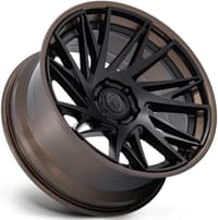22x10 fuel off-road dynamo matte black w/ gloss bronze lip fc405 6x135 -18mm