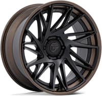 22x9.5 fuel off-road dynamo matte black w/ gloss bronze lip fc405 6x5.5/139.7 20mm