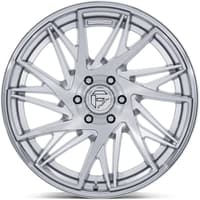 22x10 fuel off-road dynamo gloss silver brushed w/ chrome lip fc405 6x5.5/139.7 -18mm