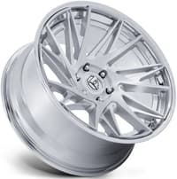 22x10 fuel off-road dynamo gloss silver brushed w/ chrome lip fc405 6x5.5/139.7 -18mm