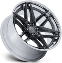 22x10 fuel off-road flight gloss gunmetal w/ chrome lip fc408 6x135 -18mm