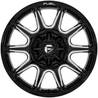 (clearance - no returns) 22x10 fuel off-road super c gloss black milled fc880 8x170 -18mm