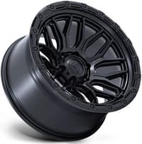 17x9 fuel off-road surge matte black w/ gloss black lip fc881 6x5.5/139.7 20mm