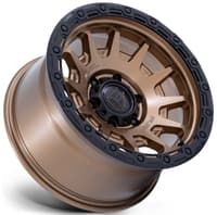 17x9 fuel off-road fortress matte bronze w/ gloss black lip fc884 6x5.5/139.7 -12mm