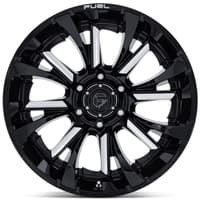 22x10 fuel off-road tantrum gloss black milled fc895 8x6.5/165 10mm