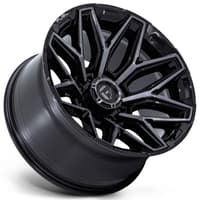 22x12 fuel off-road flux gloss black w/ brushed gray ddt (8-lug) fc854 (* may require trimming) 8x170 -44mm