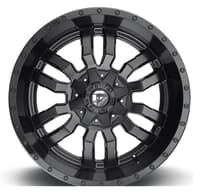 20x9 fuel off-road sledge matte black w/ gloss black lip d596 6x135 6x5.5/139.7 1mm