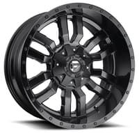 18x9 fuel off-road sledge matte black w/ gloss black lip d596 5x4.5/114.3 5x5/127 -12mm