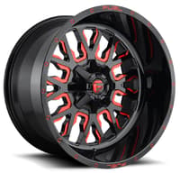 20x10 fuel off-road stroke gloss black w/ candy red d612 5x4.5/114.3 5x5/127 -18mm