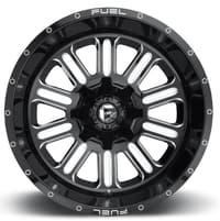 17x9 fuel off-road hardline gloss black milled d620 8x180 1mm