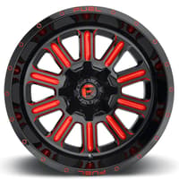 20x9 fuel off-road hardline gloss black w/ candy red d621 6x135 6x5.5/139.7 2mm