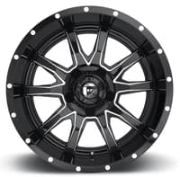 (clearance - no returns) 20x10 fuel off-road vandal gloss black milled d627 5x5.5/139.7 5x150 -18mm
