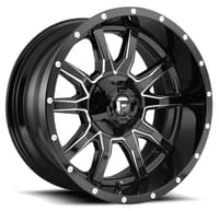 (clearance - no returns) 20x10 fuel off-road vandal gloss black milled d627 5x5.5/139.7 5x150 -18mm
