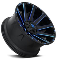 Fuel Off-Road Contra Gloss Black w/ Candy Blue Accents