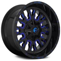 17x9 fuel off-road stroke gloss black w/ candy blue accents d645 5x4.5/114.3 5x5/127 -12mm