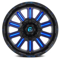 Fuel Off-Road Hardline Gloss Black w/ Candy Blue Accents