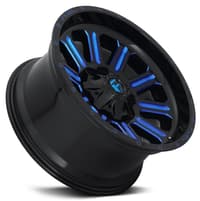 Fuel Off-Road Hardline Gloss Black w/ Candy Blue Accents