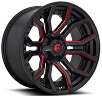 20x10 fuel off-road rage gloss black w/ candy red d712 6x135 6x5.5/139.7 -18mm