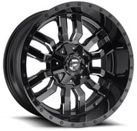17x9 fuel off-road sledge gloss black milled d595 6x135 6x5.5/139.7 2mm