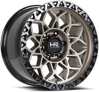 17x9 hardrock off-road h108 matte bronze w/ matte black lip ring 5x5/127 1mm