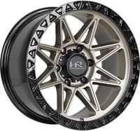 17x9 hardrock off-road h109 matte bronze w/ matte black lip ring 6x5.5/139.7 1mm