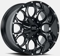 20x9 hardrock off-road h713 gloss black milled 8x170 0mm