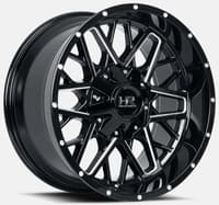 20x12 hardrock off-road h714 gloss black milled 6x135 6x5.5/139.7 -51mm
