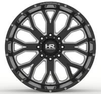 20x10 hardrock off-road h504 slammer xposed gloss black milled 6x135 -19mm