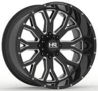 20x10 hardrock off-road h504 slammer xposed gloss black milled 8x170 -20mm