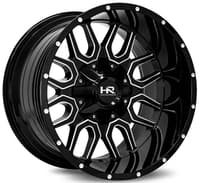 20x10 hardrock off-road h709 commander gloss black milled 5x5/127 5x5.5/139.7 -19mm