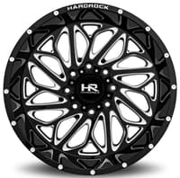 20x10 hardrock off-road h508 gloss black milled 6x5.5/139.7 -19mm