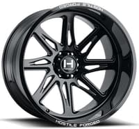 24x12 hostile forged hf07 tomahawk gloss black (forged) (6 lug) (* may require trimming) 6x5.5/139.7 -44mm