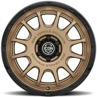 20x9 icon rancho satin bronze w/ gloss black lip 6x5.5/139.7 16mm