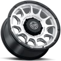 20x9 icon rancho silver machined w/ gloss black lip 8x180 12mm