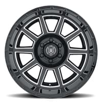 20x10 icon recoil gloss black milled 6x135 -24mm